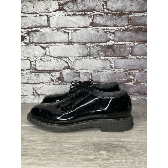 Bates Lites Black Oxford High Gloss Patent Leather Uniform Shoes Men 10D US/43EU main image 16